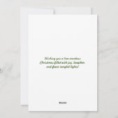 Kerstverlichting op Schattigee luiaard met Santa H Feestdagenkaart (Achterkant)