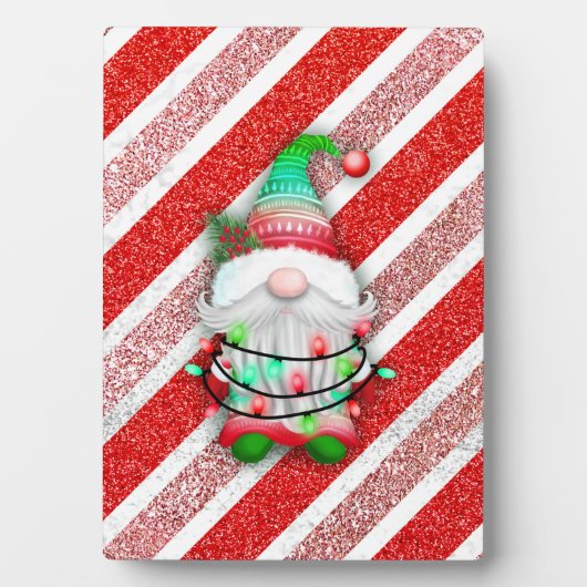 kerstverlichting op snoepriet fotoplaat (voorkant)