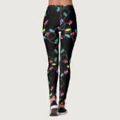 kerstverlichting over de hele printlegging leggings (Achterkant)