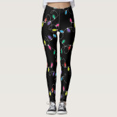 kerstverlichting over de hele printlegging leggings (Voorkant)