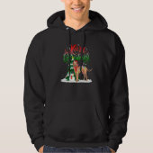 kerstverlichting Pajama Matching Vizsla Santa Xm Hoodie (Voorkant)