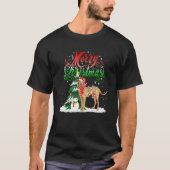 kerstverlichting Pajama Matching Vizsla Santa Xm T-shirt (Voorkant)
