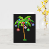 Kerstverlichting Palm Tree Fun Hawaii Beach Tropic Kaart (Gele Bloem)