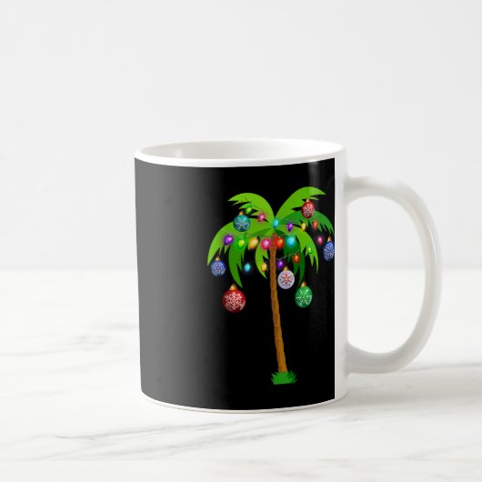 Kerstverlichting Palm Tree Fun Hawaii Beach Tropic Koffiemok (Rechts)