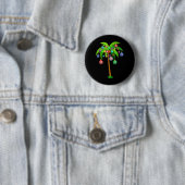 Kerstverlichting Palm Tree Fun Hawaii Beach Tropic Ronde Button 5,7 Cm (In situ)