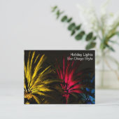 Kerstverlichting Palm Tree Holiday San Diego Briefkaart (Staand voorkant)