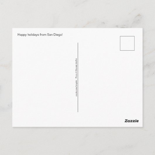 Kerstverlichting Palm Tree Holiday San Diego Briefkaart (Achterkant)