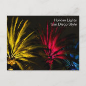 Kerstverlichting Palm Tree Holiday San Diego Briefkaart (Voorkant)