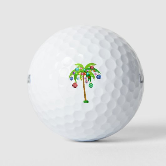 Kerstverlichting palmboom hawaii strand tropische  golfballen (Voorkant)
