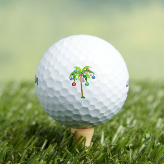 Kerstverlichting palmboom hawaii strand tropische  golfballen (Insitu Shirt)