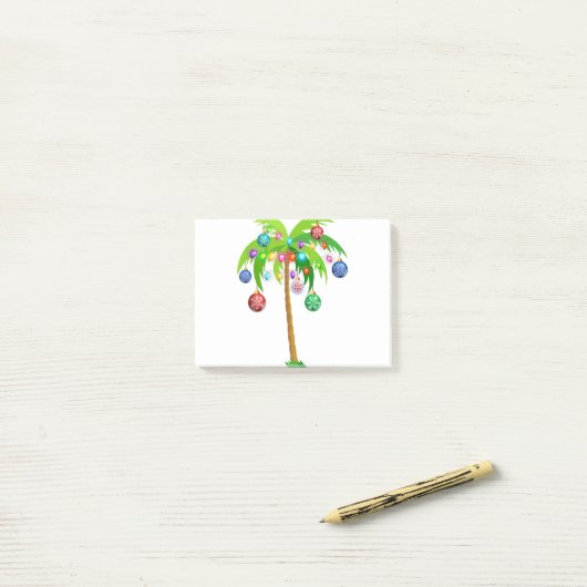 Kerstverlichting palmboom hawaii strand tropische  post-it® notes (Op bureau)