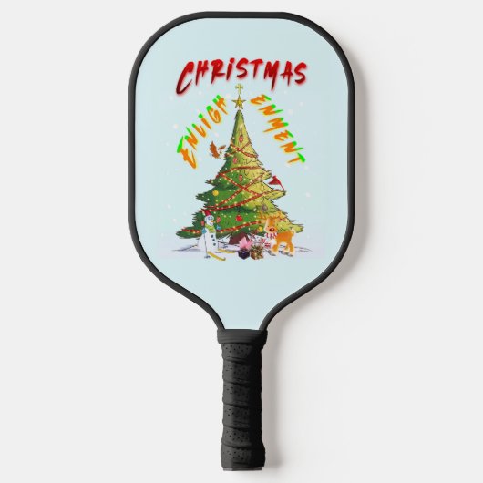 kerstverlichting pickleball paddle (Voorkant)