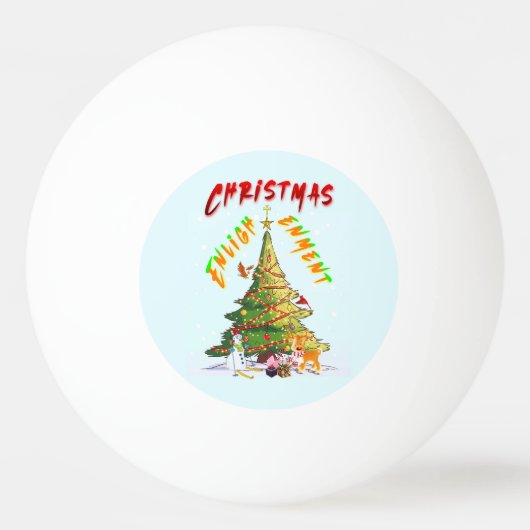 kerstverlichting pingpongbal (Voorkant)