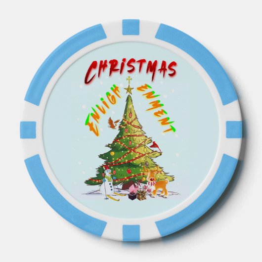 kerstverlichting poker chips (Voorkant)
