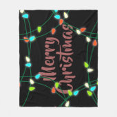 Kerstverlichting Prettig Kerstfeest Fleece Deken (Voorkant)