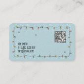 ☃️Kerstverlichting QR Vcard Visitekaartje (Achterkant)
