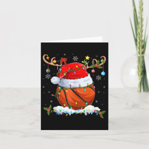 Kerstverlichting Rendier Kerstman Hoed Basketbal K Kaart