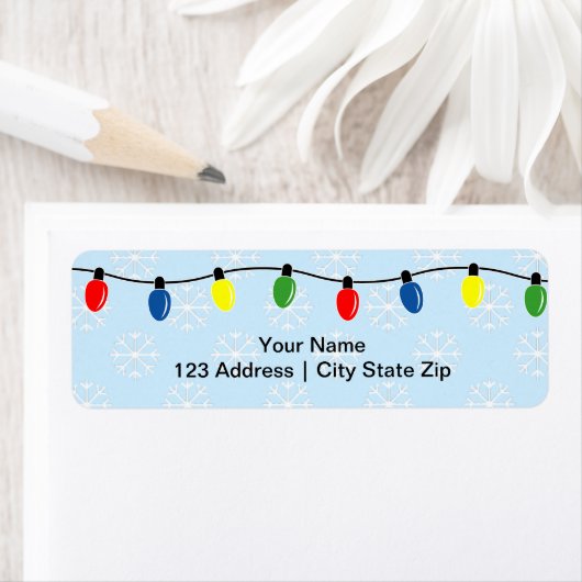 Kerstverlichting retourneren adreslabels etiket (Insitu)