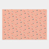 kerstverlichting, retrozacht inpakpapier vel (Voorkant 3)