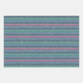 Kerstverlichting-rode groene-nacht sneeuw inpakpapier vel (Voorkant 2)