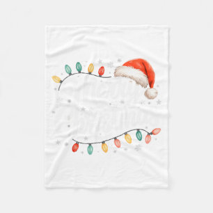 Kerstverlichting Rode Kerstman Hoed Kerstmis Famil Fleece Deken