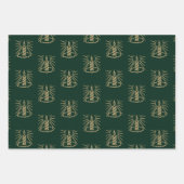 kerstverlichting rode zwarte gouden kaarsen schatt inpakpapier vel (Voorkant 2)