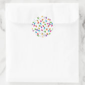 kerstverlichting ronde sticker (Tas)