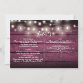 Kerstverlichting Rood Rustieke Foto Alles In Eén T Kaart (Achterkant)