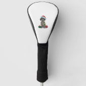 Kerstverlichting Santa Duitse Wirehaired Pointer D Golfheadcover (Voorkant)