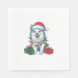 Kerstverlichting Santa Hat American Eskimo Dog Chr Servet