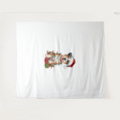 Kerstverlichting Santa Hat Australische Terrier Do Wandkleed (Voorkant (horizontaal))