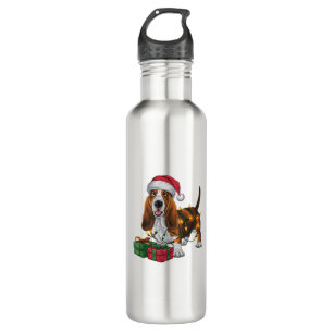 Kerstverlichting Santa Hat Basset Hound Dog Christ Waterfles