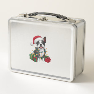 Kerstverlichting Santa Hat Boston Terrier Dog Kers