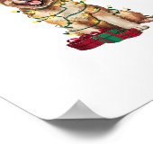 Kerstverlichting Santa Hat Bouvier des Flandres Ho Poster (Hoek)