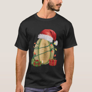 Kerstverlichting Santa Hat Cantaloupe Kerstmis T-shirt