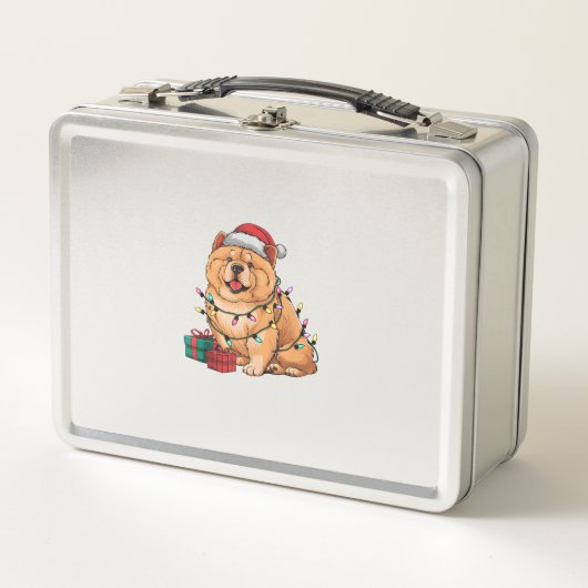 Kerstverlichting Santa Hat Chow Chow Dog Kerstmis (Voorkant)