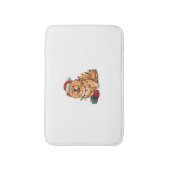 Kerstverlichting Santa Hat Chow Chow Dog Kerstmis Badmat (Voorkant Verticaal)