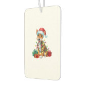 Kerstverlichting Santa Hat Fox Terrier Dog Kerstmi Luchtverfrisser (Links)