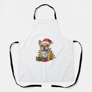 Kerstverlichting Santa Hat Franse Bulldog Kerstmis Schort