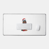Kerstverlichting Santa Hat Gordon Setter Dog Kerst Bureaumat (Keyboard & Muis)