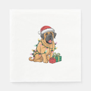 Kerstverlichting Santa Hat Pyreneese Mastiff Dog C Servet