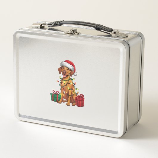 Kerstverlichting Santa Hat Rhodesian Ridgeback Dog (Voorkant)