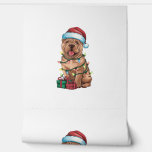 Kerstverlichting Santa Hat Shar Pei Dog Christmas Behang<br><div class="desc">Kerstverlichting Santa Hat Shar Pei Dog Christmas</div>
