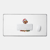 Kerstverlichting Santa Hat Thai Ridgeback Dog Kers Bureaumat (Keyboard & Muis)