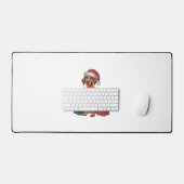 Kerstverlichting Santa Hat Thai Ridgeback Dog Kers Bureaumat (Keyboard & Muis)