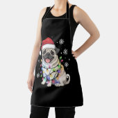 Kerstverlichting Santa Pug Kerstmis Hondenliefhebb Schort (Insitu)