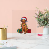 Kerstverlichting Santa Rhodesian Ridgeback Dog Chr Acryl Bord (Huwelijk)