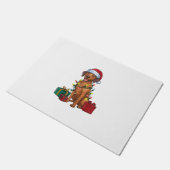 Kerstverlichting Santa Rhodesian Ridgeback Dog Chr Deurmat (Schuin)