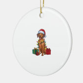 Kerstverlichting Santa Rhodesian Ridgeback Dog Chr Keramisch Ornament (Links)
