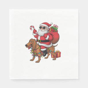 Kerstverlichting Santa Riding Basset Hound Dog Chr Servet